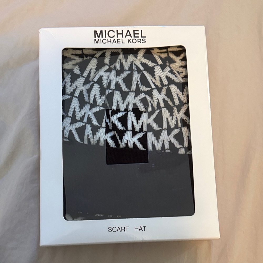 Michael Kors Monogram Black and White Hat